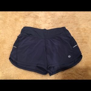 Athleta run with it shorts xxs navy blue